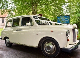 White Taxi wedding car hire in Alton